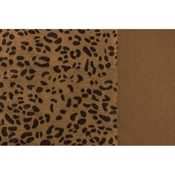 Мех коротковорсовый КЛ.27061 жёсткий 3мм, 50х50см, 100% п/э,  цв.леопард тёмный