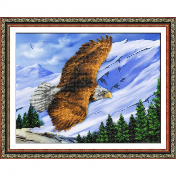 Набор для вышивания бисером ПАУТИНКА арт.Б-1421 Орел 29х37 см Набор для вышивания бисером ПАУТИНКА арт.Б-1421 Орел 29х37 см