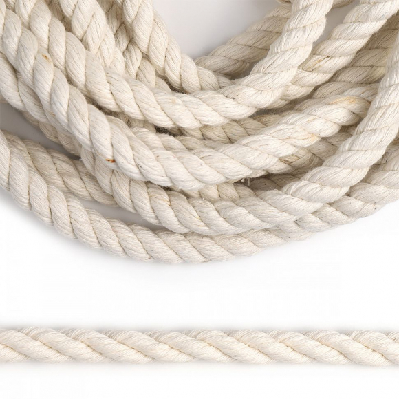 Канат х/б кручёный ?14мм молочный ХБК1-142/5 уп.5м