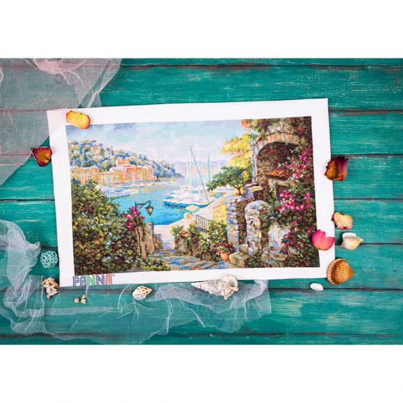 Набор для вышивания PANNA Золотая серия арт. MT-1854 У самого южного моря 45,5х29 см