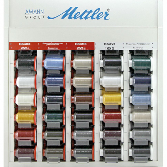 31276_Стенд с наполнением, оверлочные нити SERALENE 2000 м, SERACOR 1000 м