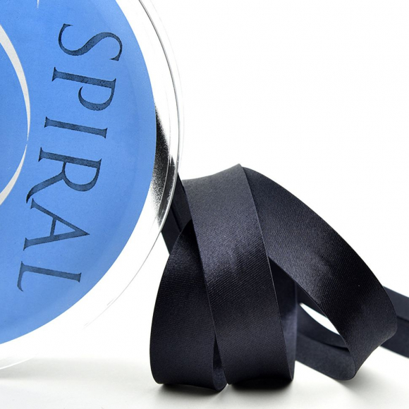 19734_Косая бейка атласная 20 мм, 25 м, цвет 72, черно-синий 19734_Косая бейка атласная 20 мм, 25 м, цвет 72, черно-синий