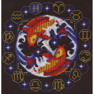 Набор для вышивания PANNA арт. ZN-0933 Знаки Зодиака. Рыбы 21х20,5 см