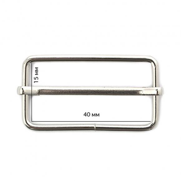 Шлевка металлическая TSW 40х 20х 2,5мм цв. никель уп. 500шт