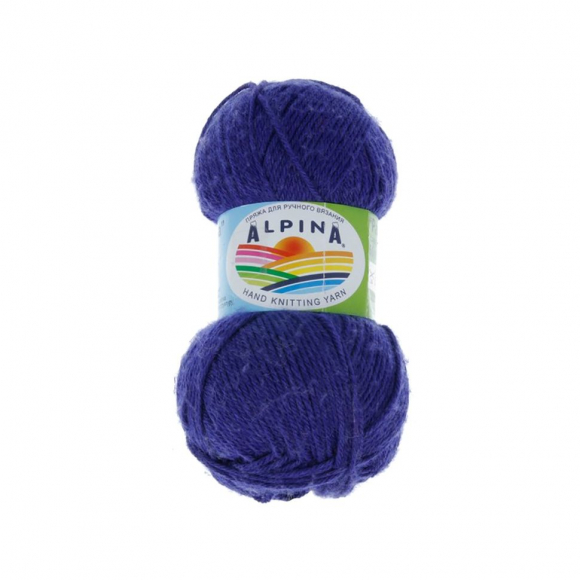 Пряжа ALPINA PAULA (60% мериносовая шерсть, 20% натуральный шелк, 20% нейлон) 3х50г/175м цв.13 т.фиолетовый