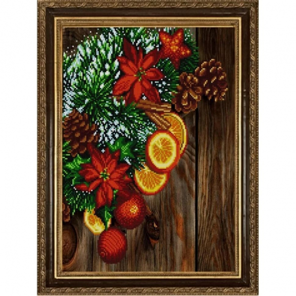 Рисунок на ткани (Бисер) КОНЁК арт. 1405 Новогоднее благоухание 29х39 см