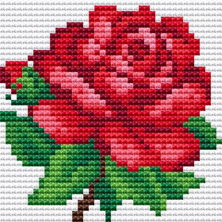 Алмазная мозаика Ah5295 Розочка 10х10