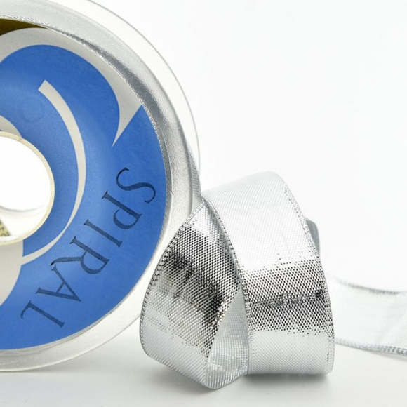 20255_Лента металлик SAFISA, 25 мм, 25 м, цвет 02, серебро 20255_Лента металлик SAFISA, 25 мм, 25 м, цвет 02, серебро