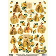 83452_Декупажная карта "Желтые розы"