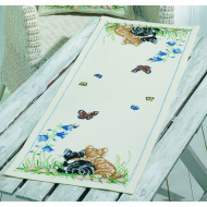 Набор для вышивания PERMIN арт.75-3708 Дорожка Друзья котята 35х95 см