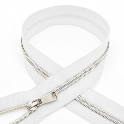 Молния MaxZipper спираль №5 декор. 80см цв.F101 белый уп.50шт