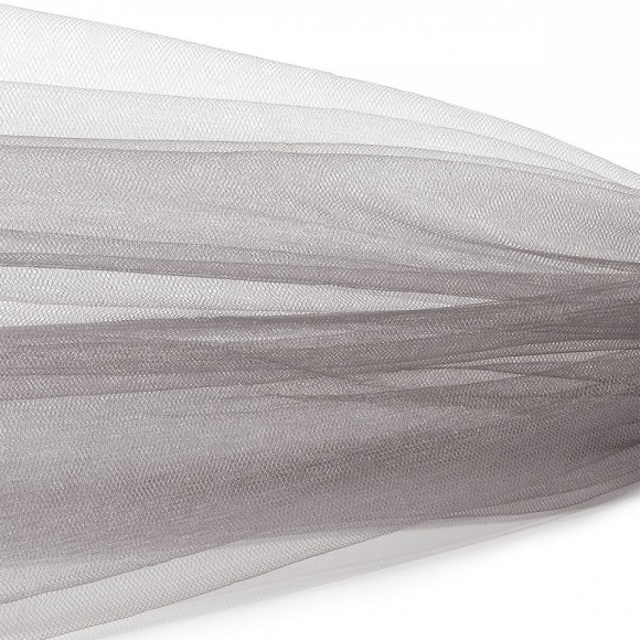 Фатин Кристалл средней жесткости блестящий арт.K.TRM шир.300см, 100% полиэстер цв. 85 К уп.50м - бежево-серый (тауп) Фатин Кристалл средней жесткости блестящий арт.K.TRM шир.300см, 100% полиэстер цв. 85 К уп.50м - бежево-серый (тауп)