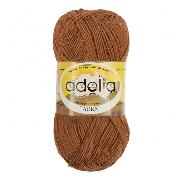 Пряжа ADELIA AURA (100% акрил) 10х50г/250м цв.025 св. коричневый