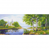 Рисунок на канве МАТРЕНИН ПОСАД арт.24х47 - 1077 На берегу реки