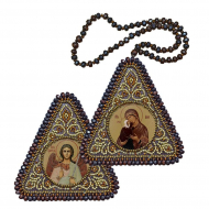 Набор для вышивания НОВА СЛОБОДА арт.ТР1205 Прав. Анна, мать Пресвятой Богородицы и Ангел Хранитель 7х7 см