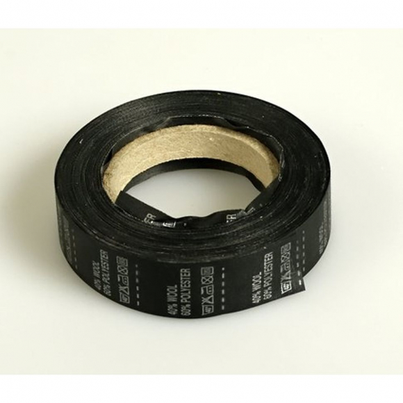 Состав и уход за тканью, Wool 40% Pоlyester 60%, цв.черный, 4000шт.