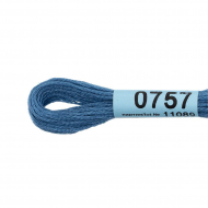 Нитки для вышивания Gamma мулине (0207-0819) 100% хлопок 24 x 8 м цв.0757 св.синий