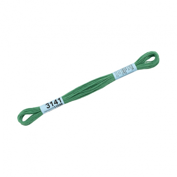 Нитки для вышивания Gamma мулине (3071-3172) 100% хлопок 24 x 8 м цв.3141 зеленый