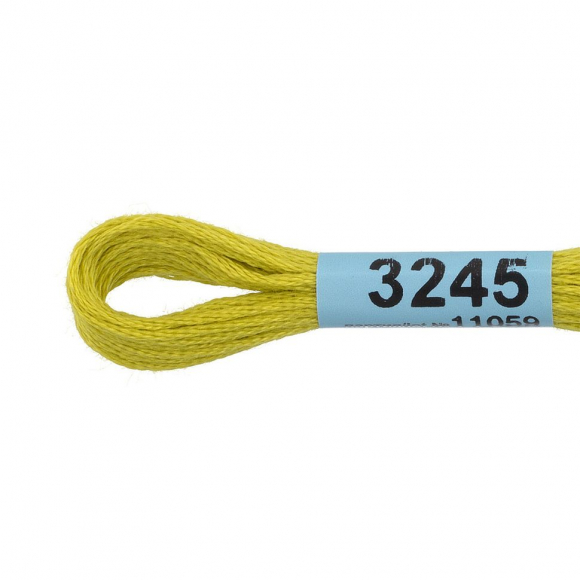 Нитки для вышивания Gamma мулине (3173-6115) 100% хлопок 24 x 8 м цв.3245 салатовый