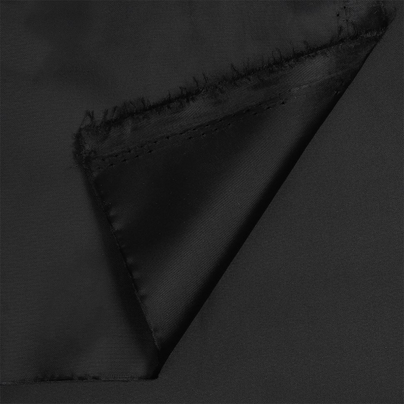 Ткань подкладочная Таффета IdealTex 190T 1000mm PU черный 67г/м? рул.100м