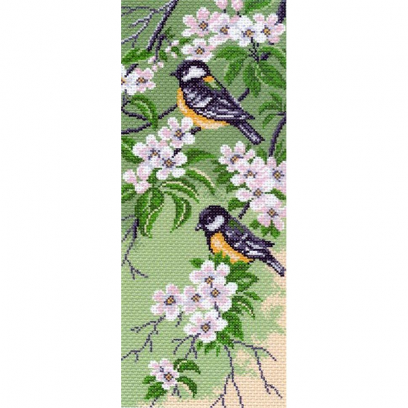 Рисунок на канве МАТРЕНИН ПОСАД арт.24х47 - 1054 Синички