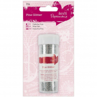 82714_Блестки мелкие, 25 г, серебристый