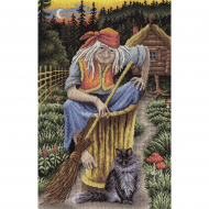 Набор для вышивания PANNA Золотая серия арт. VS-0801 Баба - Яга 35х25 см