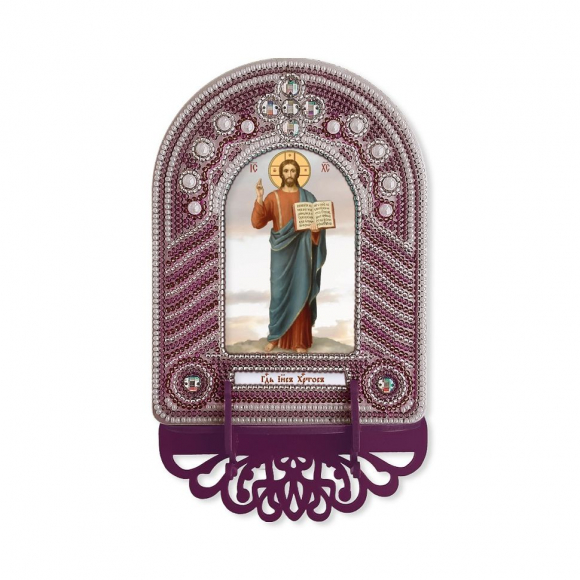 Набор для вышивания бисером НОВА СЛОБОДА арт.ВК1005 Господь Иисус Христос 10х13 см