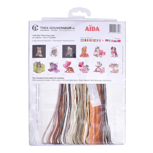 113728_Набор для вышивания "Лисичка", канва Aida 16 ct