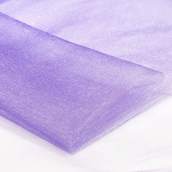 Фатин Кристалл средней жесткости блестящий арт.K.TRM шир.300см, 100% полиэстер цв. 21 К уп.50м - сиреневый
