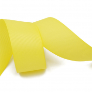 Лента Ideal репсовая в рубчик шир.38мм цв. 640 желтый уп.27,42м