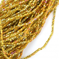 Бусины граненые (стекло) на нитях арт.TBY-C-1  2мм  цв.93 мульти уп.2шт х50 бусин