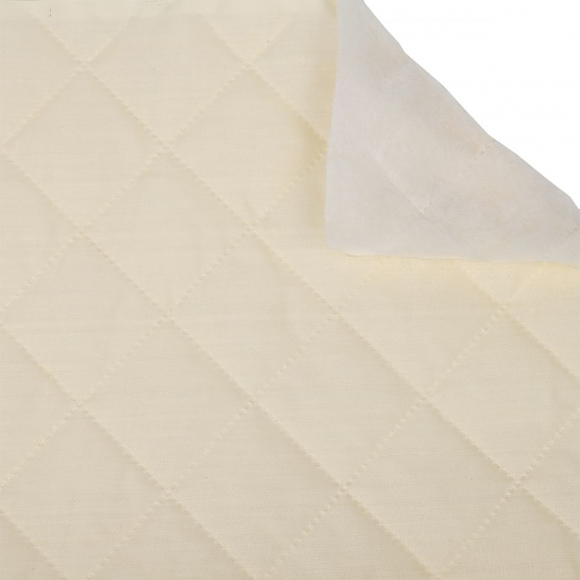Термостежка Поликоттон арт.РАД.51997 120г/м? № 0000 beige рис.№21 ромб 5,5 цв.бежевый Синтепон 100г/м? шир.220см рул.30-65м