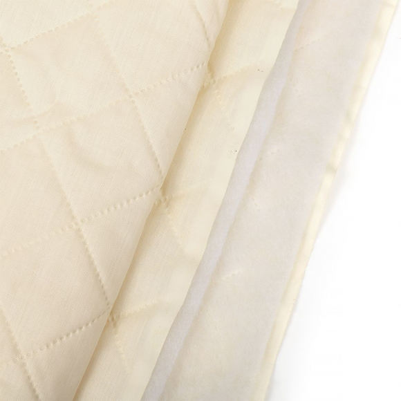 Термостежка Поликоттон арт.РАД.51997 120г/м? № 0000 beige рис.№21 ромб 5,5 цв.бежевый Синтепон 100г/м? шир.220см рул.30-65м