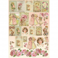 74840_Карта для декупажа "Маленькие леди и розы"