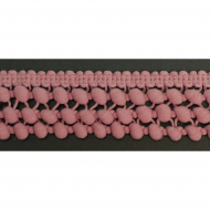 107182_Тесьма с помпонами трехрядная, цвет пепельно-розовый