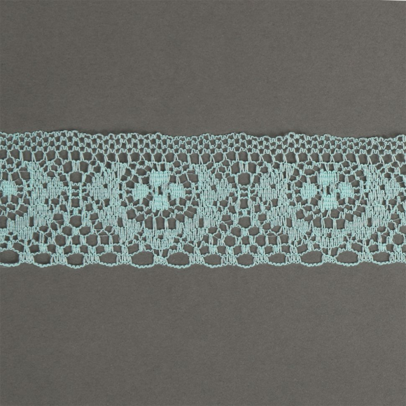 Кружево-трикотаж KRUZHEVO арт.TBY 1660 шир.40мм цв.08 мятный уп.27,4м