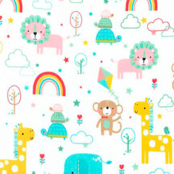 Ткань для пэчворка PEPPY Welcome Baby Flannel 146 г/м? 100% хлопок цв.AUFF-17890-205 MULTI уп.100х110 см