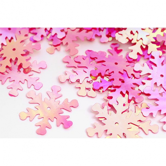 Пайетки россыпью арт.TBY-FLK526 25мм цв.028 ярк.розовый уп.50г