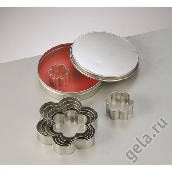 37230_Набор металлических формочек "Цветочки", диаметр 10 см