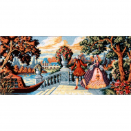 8607_Канва жесткая с рисунком "Кавалер приглашает..."