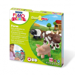 FIMO kids form&play Ферма, состоящий из 4-ти блоков по 42г, уровень сложности 1, арт.8034 01 LZ