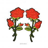 Набор термоаппликаций арт.TBY.V10 Розы 3 уп.2шт 120х55 мм