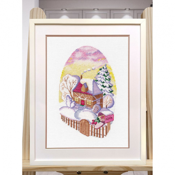 Набор для вышивания ОВЕН арт. 1533 Зимнее настроение 14х24 см