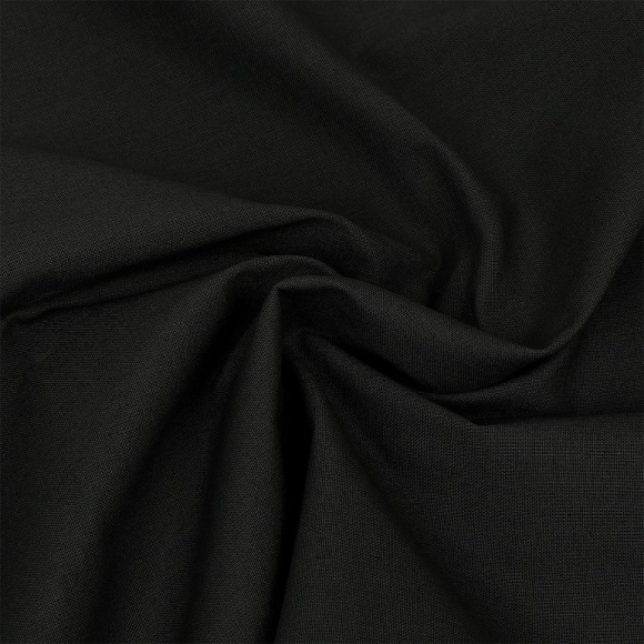 Ткань бязь гладкокрашен.140г/м шир.150см 100%хлопок цв.черный уп.10м
