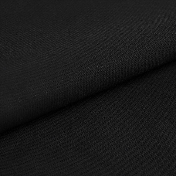 Ткань бязь гладкокрашен.140г/м шир.150см 100%хлопок цв.черный уп.10м