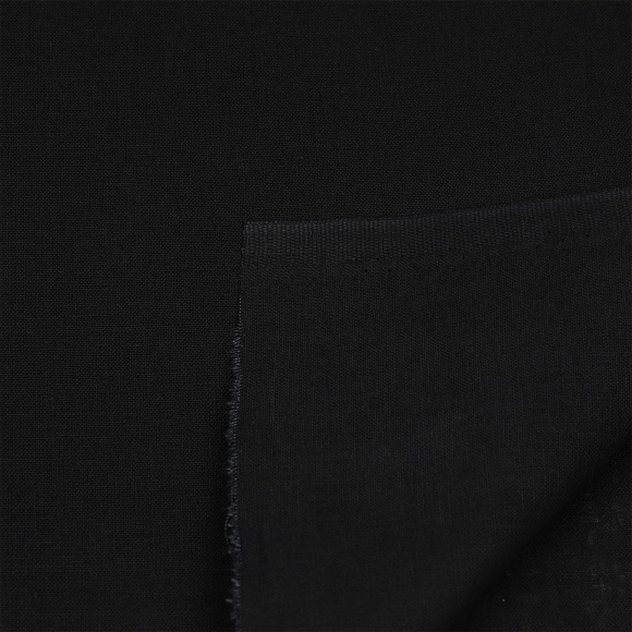 Ткань бязь гладкокрашен.140г/м шир.150см 100%хлопок цв.черный уп.10м