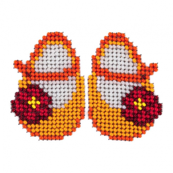 Набор для вышивания бисером LOUISE арт. L422 Тапочки 11х11 см