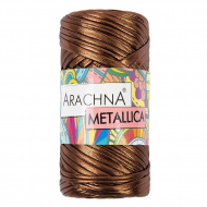 Пряжа ARACHNA METALLICA (100% полиэстер) 4х155г/50м цв.04 бронзовый