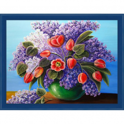 Набор для изготовления картин АЛМАЗНАЯ ЖИВОПИСЬ арт.АЖ.1314 Букет сирени 40х30 см
